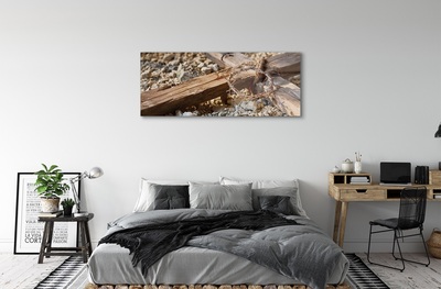 Pintura em vidro Cruz, pedras, espinhos