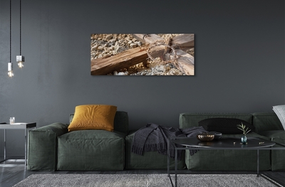 Pintura em vidro Cruz, pedras, espinhos