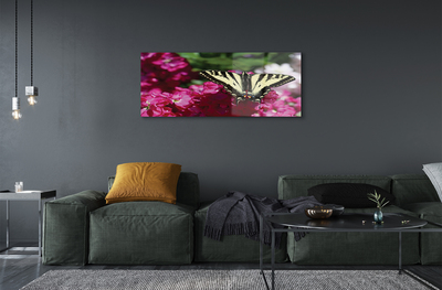 Pintura em vidro Flores de borboleta