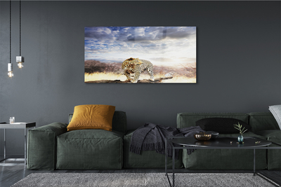 Pintura em vidro Pantera das Nuvens