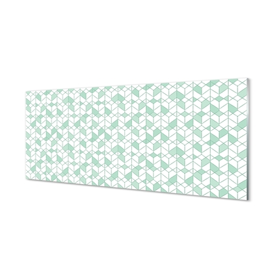 Quadro de vidro cubos 3D