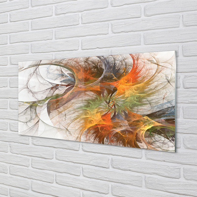 Pintura em vidro Fractais geométricos coloridos