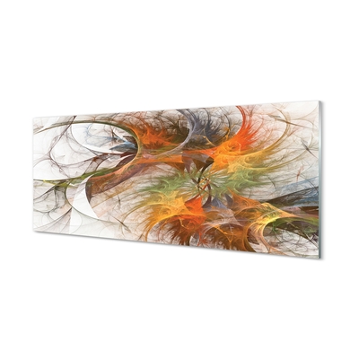 Pintura em vidro Fractais geométricos coloridos