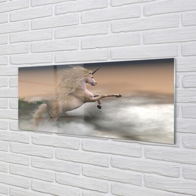 Pintura em vidro Unicórnio da Nuvem