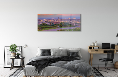 Pintura em vidro Rio Panorama da Itália