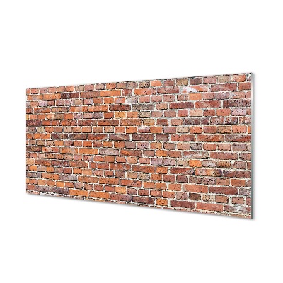 Pintura em vidro Parede de tijolos vintage