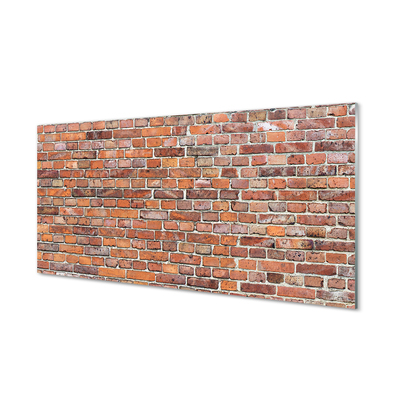 Pintura em vidro Parede de tijolos vintage