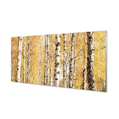 Pintura em vidro Árvores de outono