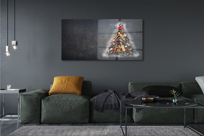 Quadro de vidro decorações para árvores de Natal