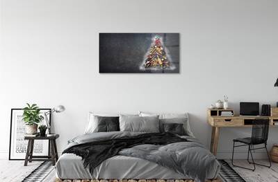 Quadro de vidro decorações para árvores de Natal