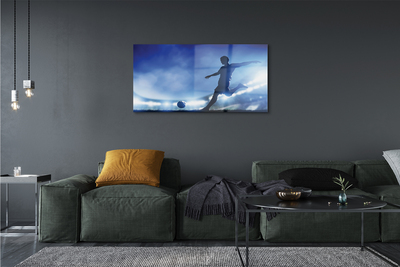 Quadro de vidro Homem das luzes azuis