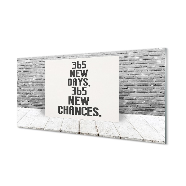 Pintura em vidro Inscrição em tijolo