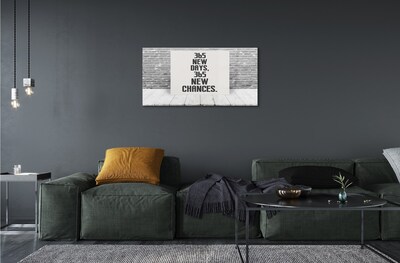 Pintura em vidro Inscrição em tijolo