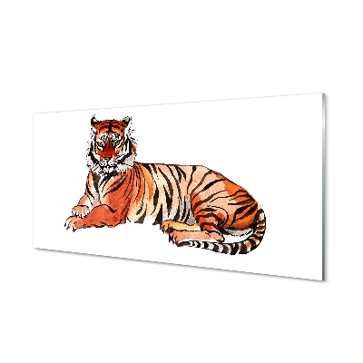 Quadro de vidro Tigre Pintado