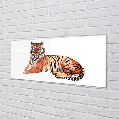 Quadro de vidro Tigre Pintado