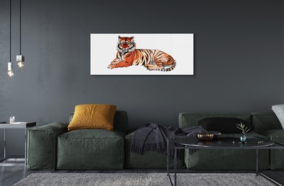Quadro de vidro Tigre Pintado
