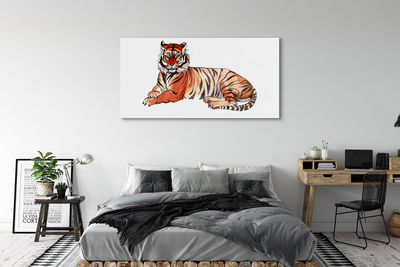 Quadro de vidro Tigre Pintado