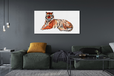 Quadro de vidro Tigre Pintado