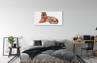 Quadro de vidro Tigre Pintado
