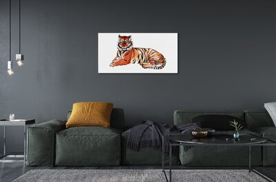 Quadro de vidro Tigre Pintado