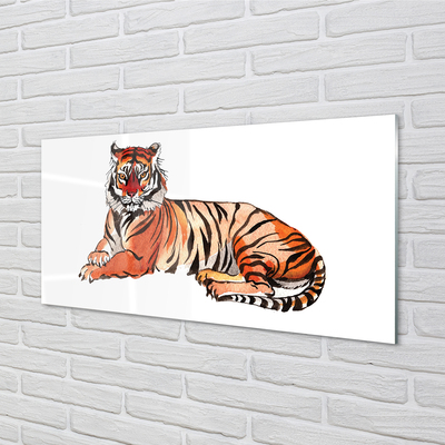 Quadro de vidro Tigre Pintado