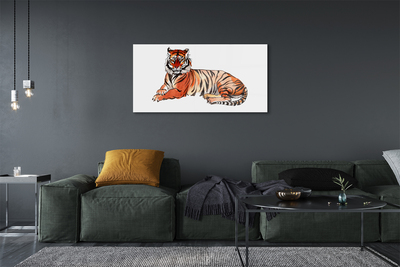 Quadro de vidro Tigre Pintado