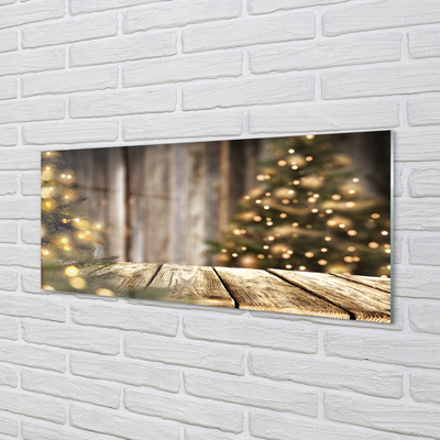 Quadro de vidro Placas e luzes para árvores de Natal