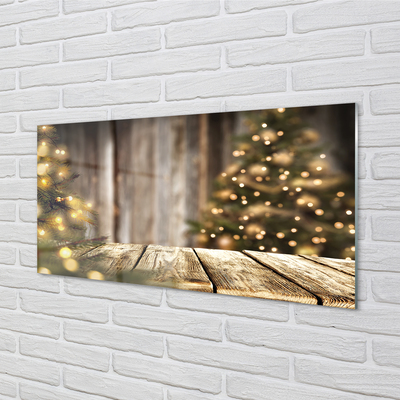 Quadro de vidro Placas e luzes para árvores de Natal