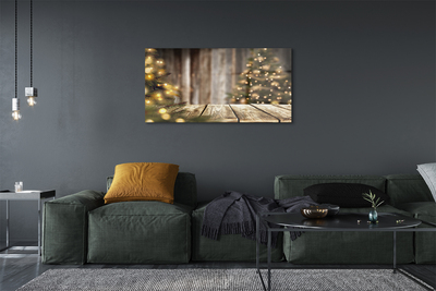 Quadro de vidro Placas e luzes para árvores de Natal