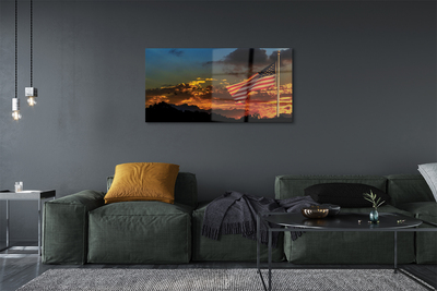 Quadro de vidro Bandeira dos Estados Unidos