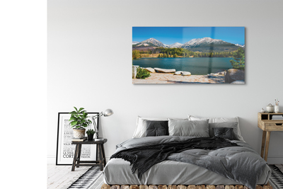 Quadro de vidro Lago de montanha