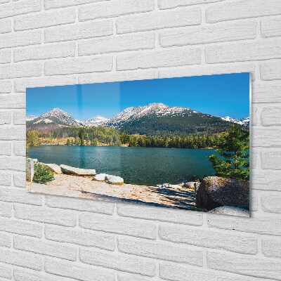 Quadro de vidro Lago de montanha