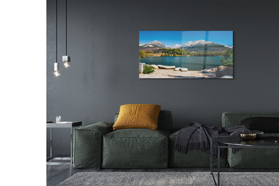 Quadro de vidro Lago de montanha