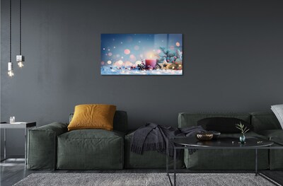 Pintura em vidro neve de vela de natal