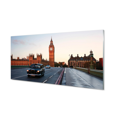 Quadro de vidro Cidade, céu, rua, carros