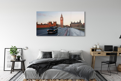 Quadro de vidro Cidade, céu, rua, carros