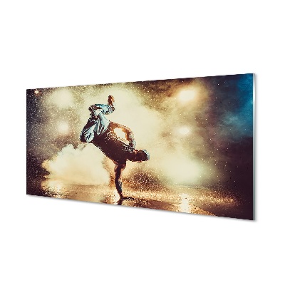 Pintura em vidro Homem fuma dança