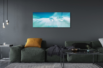 Pintura em vidro Macro gotas de água