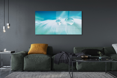 Pintura em vidro Macro gotas de água