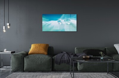 Pintura em vidro Macro gotas de água