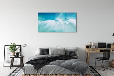 Pintura em vidro Macro gotas de água