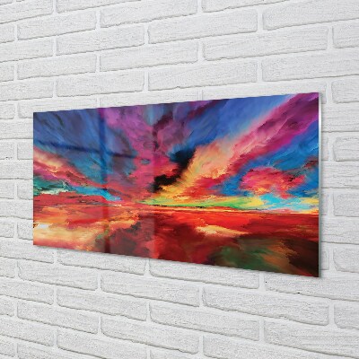 Quadro de vidro Fractais coloridos