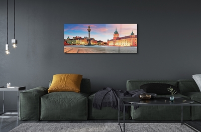 Pintura em vidro Nascer do sol em Varsóvia, Cidade Velha