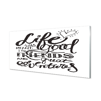 Quadro de vidro Letras motivacionais marrons