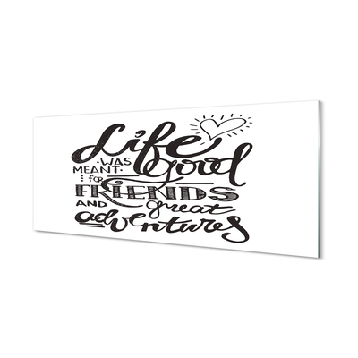 Quadro de vidro Letras motivacionais marrons