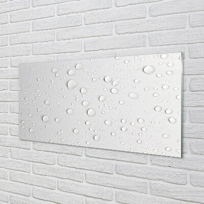 Pintura em vidro Macro gotas de água