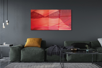 Pintura em vidro Mulher sob tule vermelho