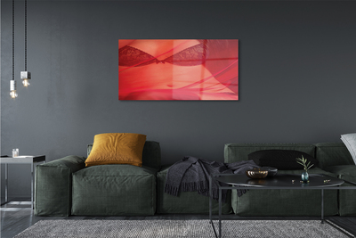 Pintura em vidro Mulher sob tule vermelho