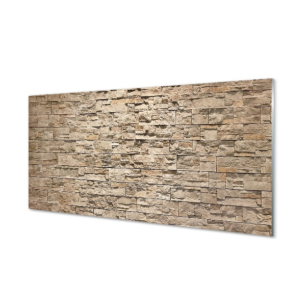 Pintura em vidro parede de tijolos de pedra