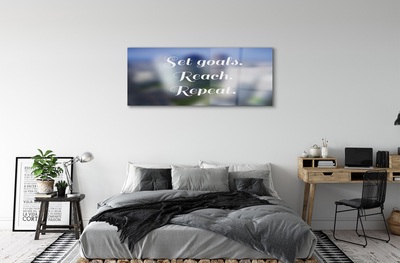 Pintura em vidro Letras brancas